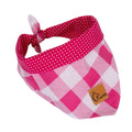 Bandana Xadrez Dupla Face Poá Pink