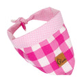 Bandana Xadrez Dupla Face Poá Rosa Bebê