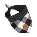 Bandana Xadrez Dupla Face Poá Preto e Branco