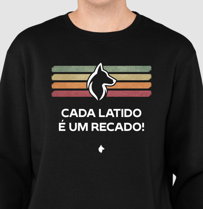 Moletom Gola Careca Adulto Lurdinha Latidos & Recados