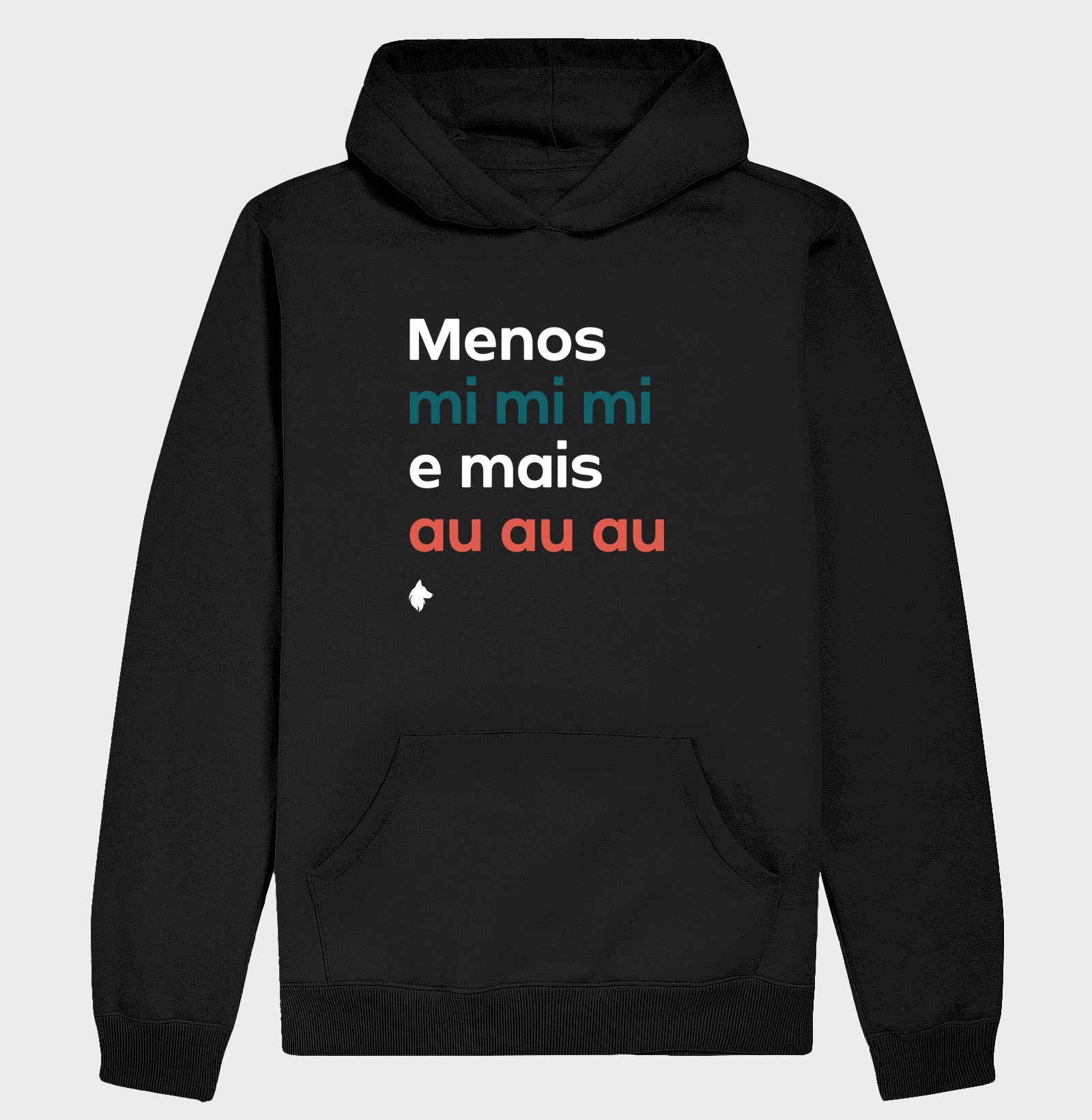 Moletom Capuz Adulto Lurdinha Menos mi mi mi e mais Au Au Au