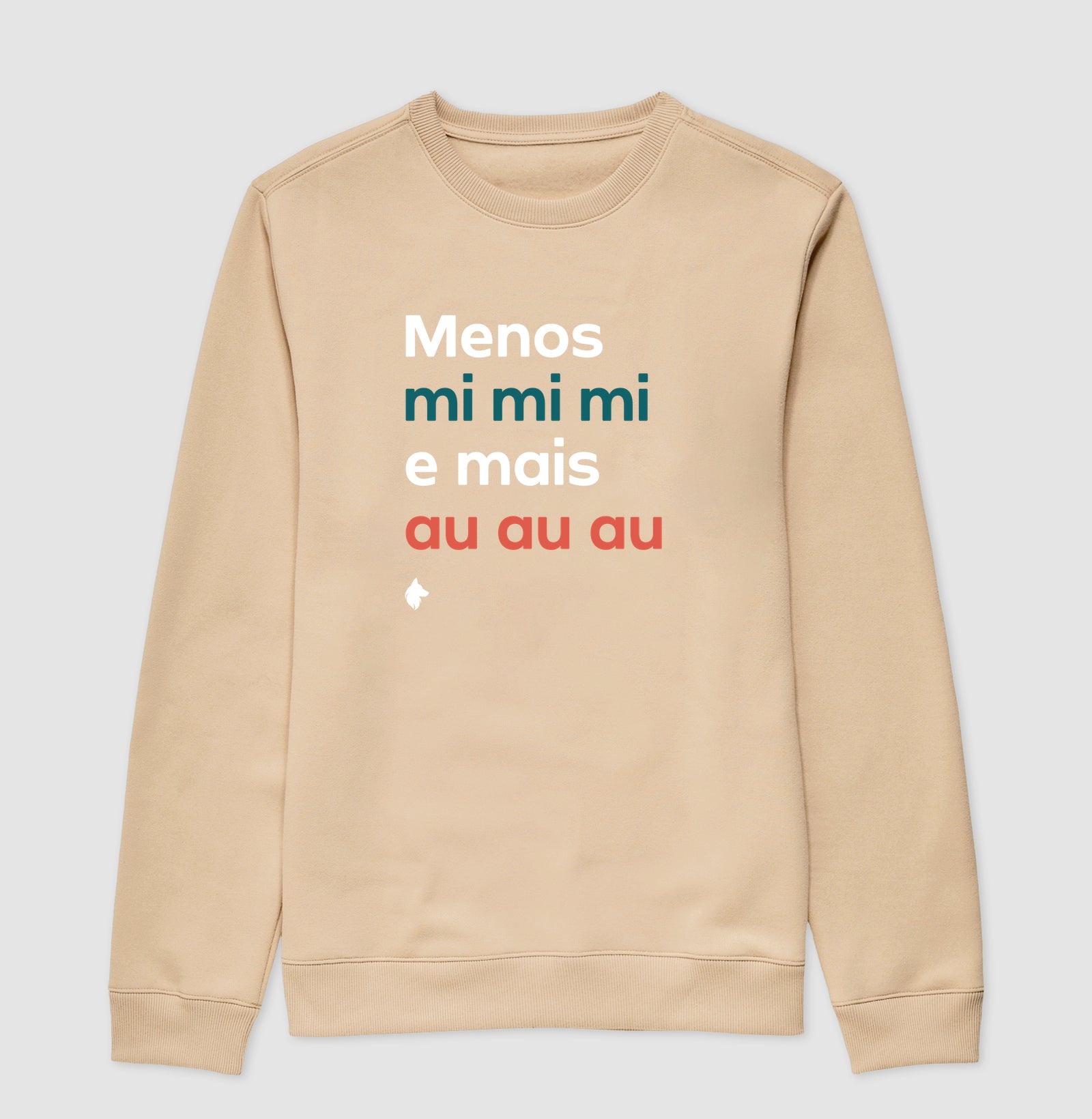 Moletom Gola Careca Adulto Lurdinha Menos mi mi mi e mais Au Au Au