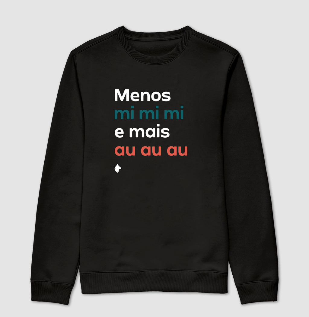 Moletom Gola Careca Adulto Lurdinha Menos mi mi mi e mais Au Au Au