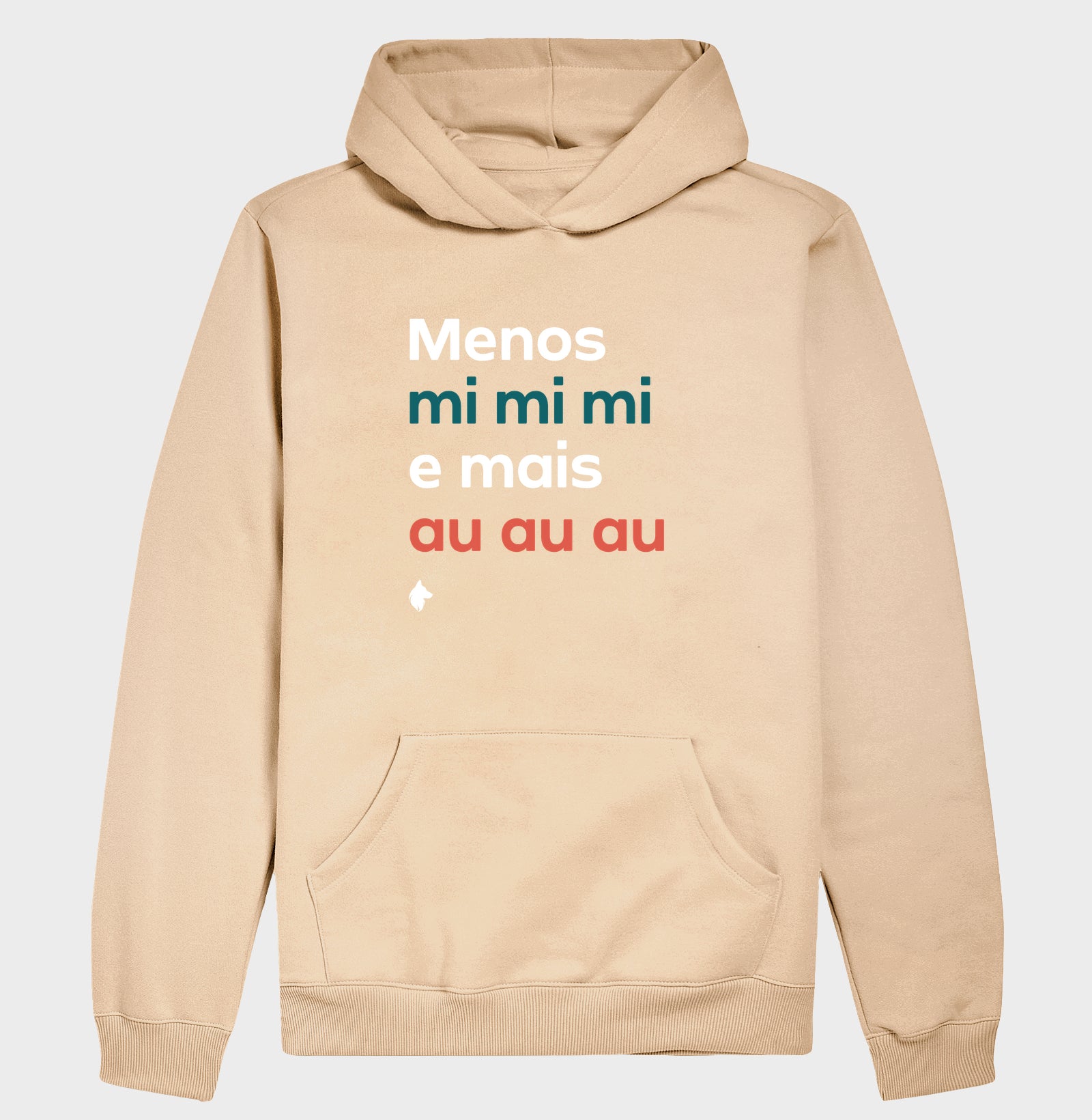 Moletom Capuz Adulto Lurdinha Menos mi mi mi e mais Au Au Au
